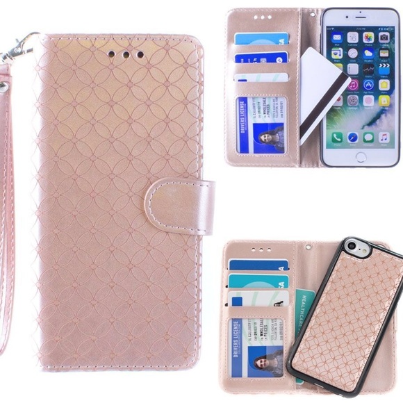 Boutique Accessories - iPhone 7/8 Diamond Pattern Rose Gold Combo